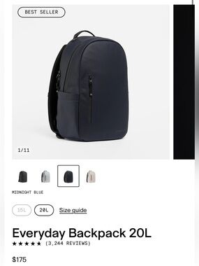 Everyday Backpack 20L - Midnight Blue